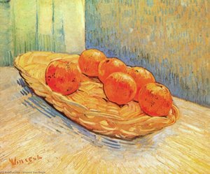 Natureza Morta Com Cesto E Seis Laranjas — Vincent Willem Van Gogh