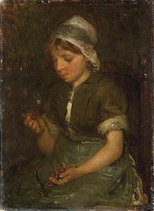 Girl With Cherries — Бернардус Йоханнес (бернард) Бломмерс