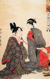 The Lazy Bone — Kitagawa Utamaro