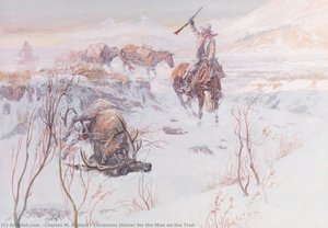Christmas Dinner For The Men On The Trail — Charles Marion Russell