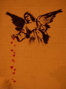 Angel And Hearts — Banksy