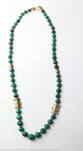 African Heritage Necklace Of Malachite And Cast Brass — Alan Donovan Phillips Leitch