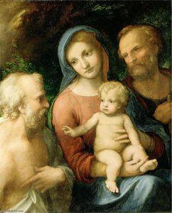 The Holy Family With Saint Jerome — Antonio Allegri Da Correggio