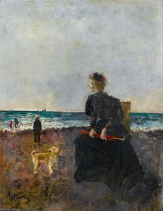 Lady On The Beach — Alfred Émile Léopold Stevens