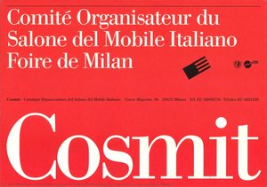 Cosmit\n\n[cover View, Folded] — Massimo Vignelli, Vignelli Associates