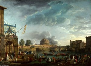 A Sporting Contest On The Tiber At Rome — Claude-joseph Vernet