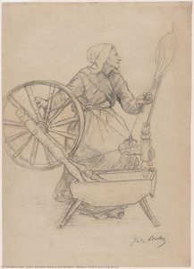 Woman At The Spinning Wheel — Jules Breton