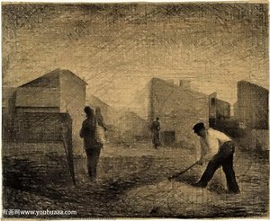 Stone Breakers, Le-raincy — Georges Seurat