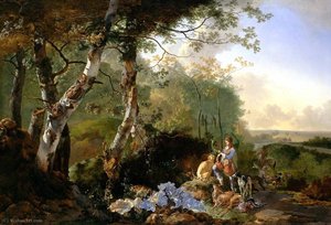 Landscape With Sportsmen And Game — Adam Pynacker