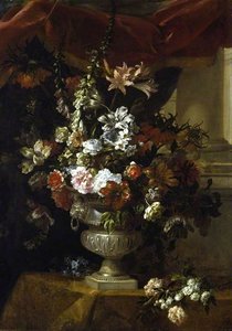 An Urn With Flowers — Jean-baptiste Monnoyer