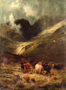 A Gleam Thro' The Rain, A Ross-shire Glen — Louis Bosworth Hurt
