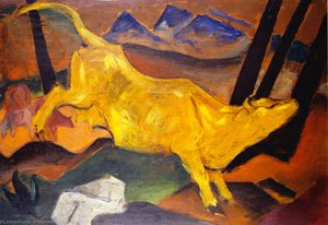 La Mucca Gialla (schizzo) — Franz Marc