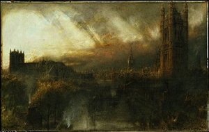 Westminster From A House Top — Albert Goodwin