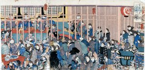 The Yoshiwara Sparrows — Utagawa Kuniyoshi
