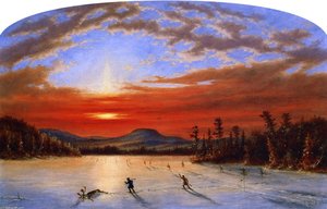 On Lake Laurent — Cornelius David Krieghoff