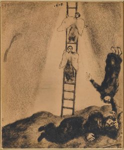 "jacob Ve En Un Sueño Una Escalera Que Toca El Cielo, En La Cual Los Ángeles De Dios Ascienden Y Descienden (génesis, Xxviii, 14)" Se Traduce Como "jacobo Ve En Un Sueño Una Escalera Que Alcanza El Cielo, En La Que Los Ángeles De Dios Suben Y Bajan (génes — Marc Chagall