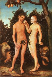 Adam Och Eva — Lucas Cranach Den Äldre