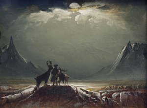 Landscape From Finnmark With Sami And Reindeer — Peder Balke