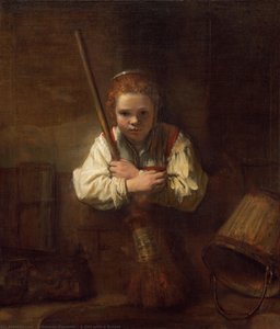 Ein Mädchen Mit Einem Besen — Johannes Vermeer