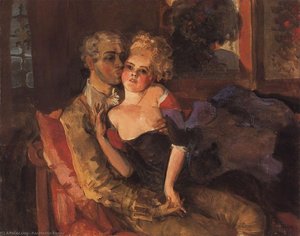 Lovers. Evening — Konstantin Andreevic Somov