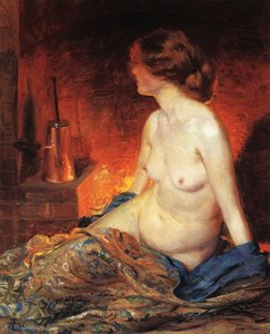 By The Fireside, (1910) — Guy Rose