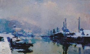 L Îlle Lacrois Sous La Neige — Albert-charles Lebourg