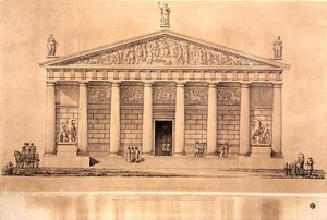 The Riding School Of The Imperial Guards, St. Petersburg (engraving) — Giacomo Quarenghi