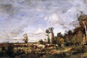 Grazing Cattle In Holland — Emil Jacob Schindler