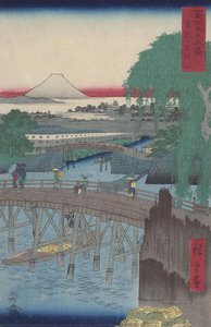 Puente Ichikoku En La Capital Del Este (tōto: Ichikoku Bashi) — Utagawa Hiroshige