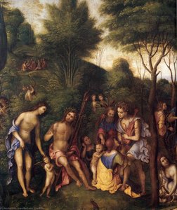 The Reign Of Comus (detail) — 로렌초 코스타 (장로)
