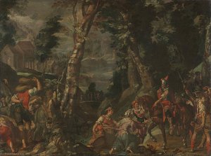 The Meeting Of David And Abigail — Joachim Anthonisz Wtewael