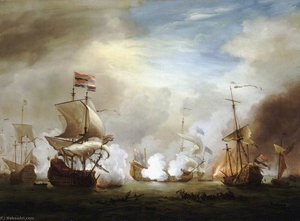 The Battle Of The Texel, 11–21 August 1673 — Willem Van De Velde The Elder