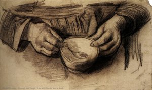 Lap With Hands And A Bowl — Vincent Willem Van Gogh