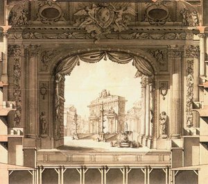 Elevation Drawing Of The Stage, Versailles Opera House — Ange Jacques Gabriel