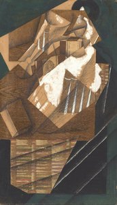 Karaffe, Glas Und Tabakpäckchen — Juan Gris