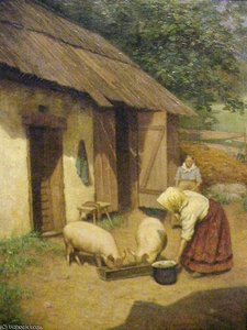 Feeding The Pigs — Elizabeth Adela Stanhope Forbes