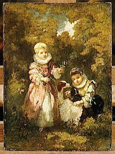 Enfants Et Chiens — Narcisso Díaz De La Peña