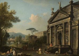 Capriccio With Facade Of San Giorgio Maggiore, Venice, Italy — Francesco Zuccarelli