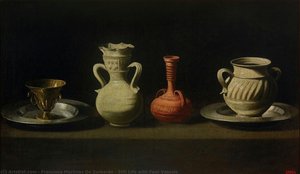 Still Life With Four Vessels — Francisco De Zurbarán