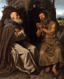 St Anthony Abbot And St Paul — Giovanni Girolamo Savoldo