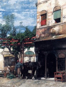 In The Courtyard — Alberto Pasini