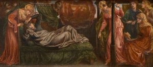 Dante's Dream On The Day Of The Death Of Beatrice (predella, Left Panel) — Dante Gabriel Rossetti