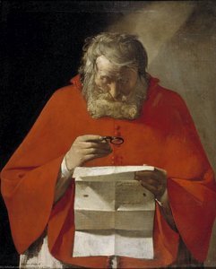Saint Jerome Lesen Brief — Georges De La Tour