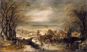 Winter Landscape With The Flight Into Egypt — Joos De Momper