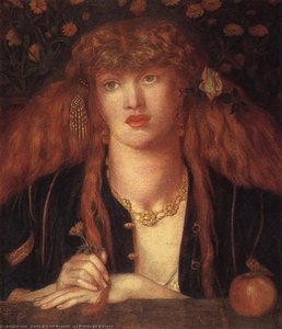 Die Blonde Vom Balkon — Dante Gabriel Rossetti