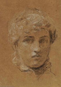 Study Of The Head Of A Girl — Albert Joseph Moore
