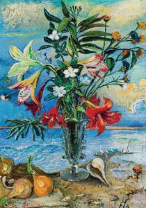 Flowers On A Beach, Florida — David Davidovich Burliuk