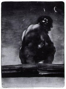 The giant, Aquatint with burnishing (first state)