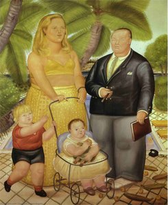 Frank Lloyd Et Sa Famille À Paradise Island — Fernando Botero
