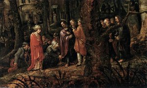 Forest Landscape With Two Of Christ's Miracles (detail) — David Vinckboons